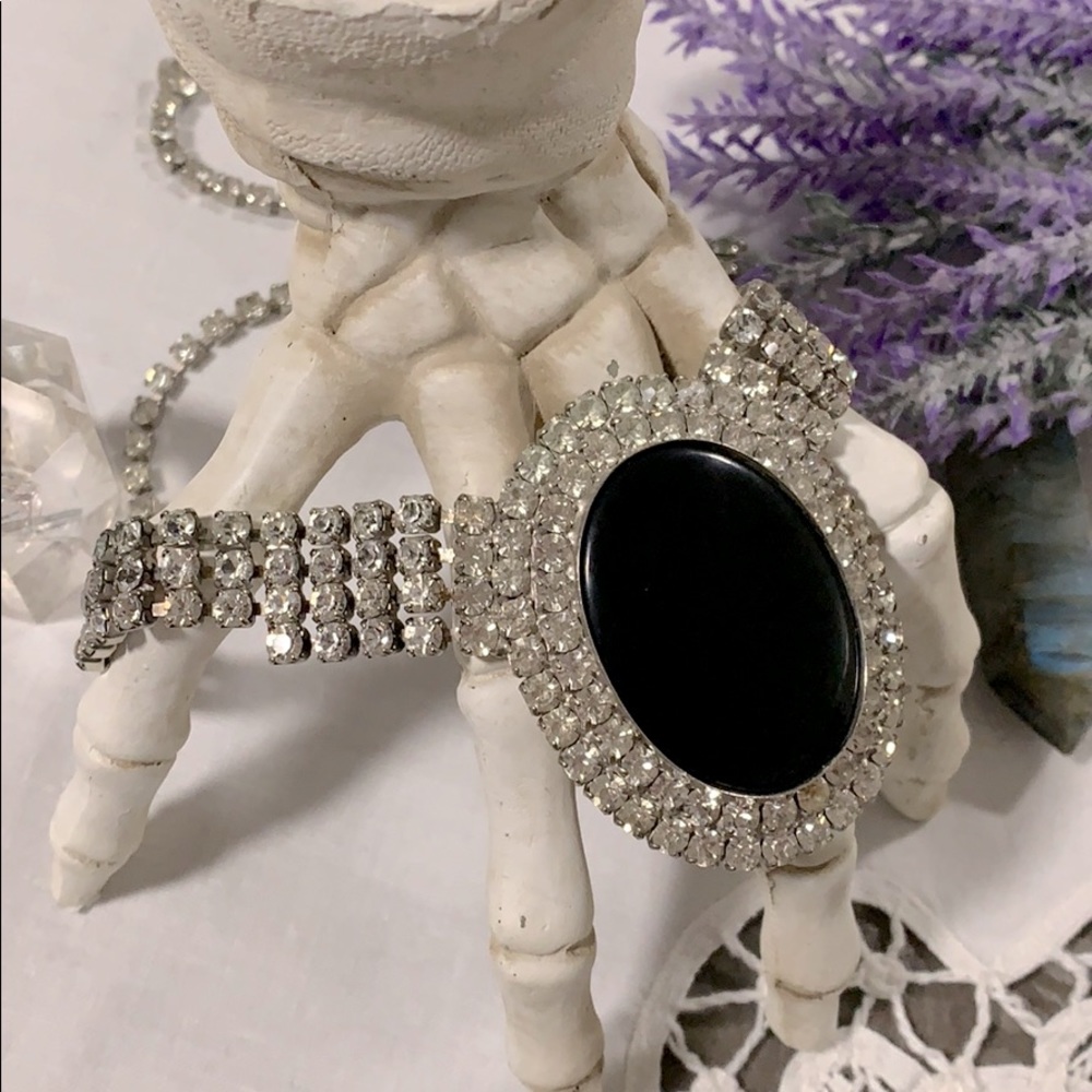 Vintage Rhinestone Statement Necklace